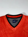 Vintage Gap Fleece V-Neck Pullover – Burnt Orange (M)