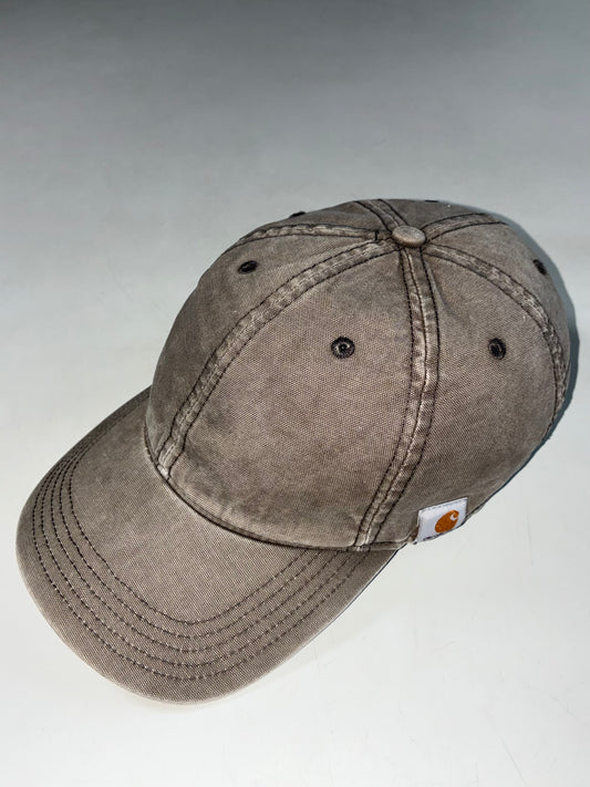 Vintage Carhartt Canvas Workwear Cap – Washed Brown Blank Panel (Adjustable)