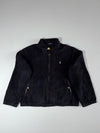 Vintage Polo by Ralph Lauren Fleece Harrington Jacket Black – Full Zip Collared (L)
