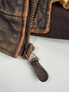 Vintage Avirex G-1 U.S. Navy Spec. 7823 Distressed Leather Flight Bomber Jacket (XL)