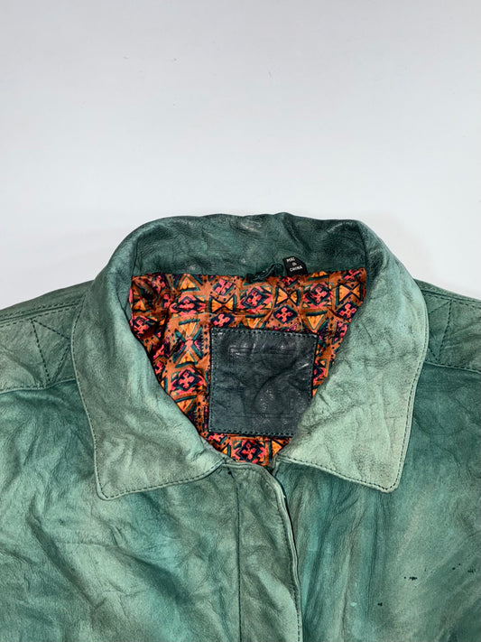 Mixed Blues Premium Original Sued Leather Jacket (M)