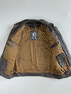 Vintage Marco Giordani Dark Brown Leather Bomber Jacket – Echt Leder Detechable Arms (2XL)