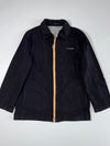 Burberry London | Black Zip Harrington Jacket Tan Leather Trim | (M)