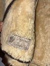Vintage Italian Brown Leather Shearling Aviator Jacket – B3 Style – Made in Italy Furr inside (XL)
