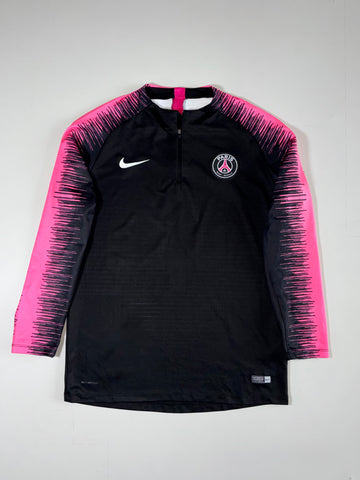 Nike PSG Paris Saint-Germain 2018/19 Black & Pink Vaporknit Drill Top – Quarter Zip (L)