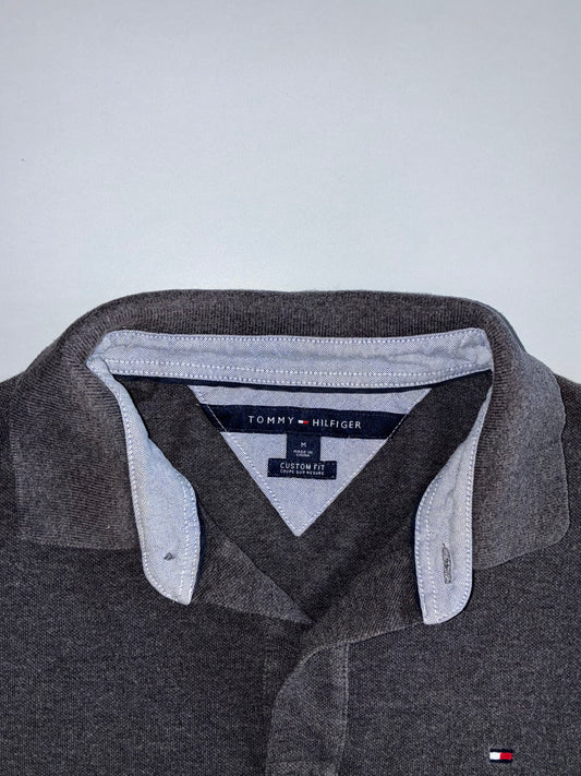 Tommy Hilfiger | Custom Fit Pique Polo | Charcoal Grey (L)