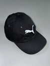Puma Kids Cap – Black with White Logo (Adjustable)