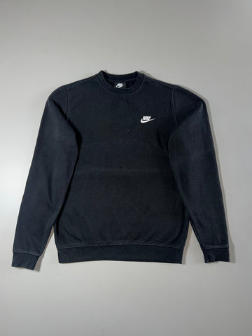 Nike Club Embroidered Swoosh Black Sweatshirt (M)