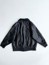 Greg Bell Vintage Black Leather Utility Bomber Jacket(XL)