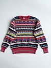 Magnificio Florence Multicolor Aztec Knit Sweater (Made in Italy) (M)