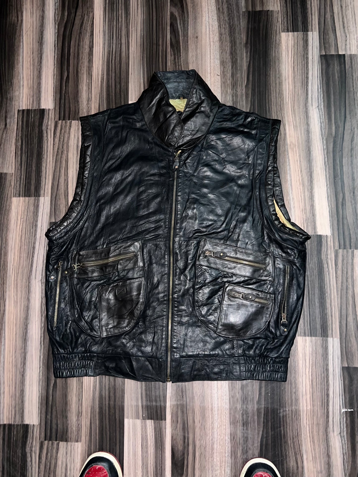 A b Super Premium Original Leather Half Jacket (XL/2XL)