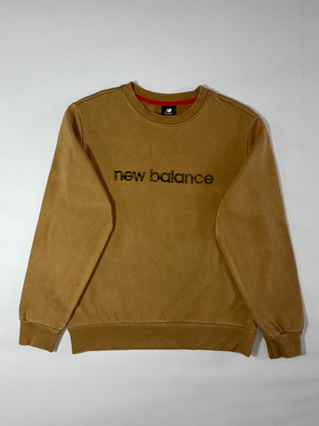 New Balance Big Logo Crewneck Sweatshirt Camel Tan — (M)