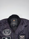 Alpha Industries MA-1 Bomber Jacket w/ Squadron Patches  Black (S)