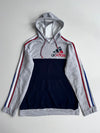 Adidas Colorblock Pullover Hoodie – Grey/Navy (L)