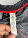 Adidas Grey Melange Big Logo Fleece Crewneck Sweatshirt (L)