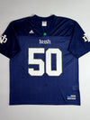 Vintage Adidas Notre Dame Fighting Irish #50 Football Jersey (XL/2XL)