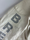 Vintage Brema Moto Cream Reflective Logo Biker Jacket (S)