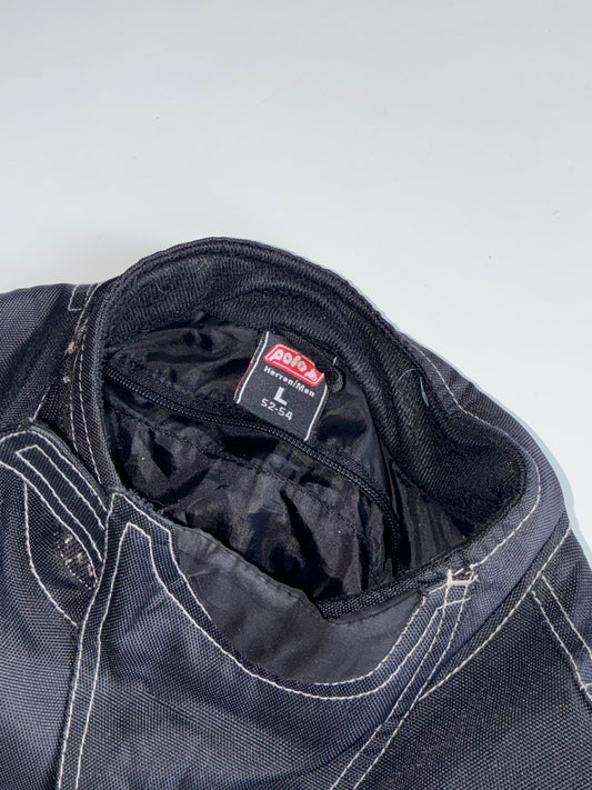 Polo (Touring) | Textile Motorcycle Jacket Black Red PADDED (L/Xl)