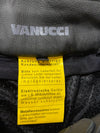 Vanucci Black Leather Motorcycle Racing Pants Knee Padded (W:24) (L:38)