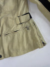 Vintage Dainese Women’s Khaki Textile Moto Jacket – Iridescent Reflective Stripe Paded (XS)