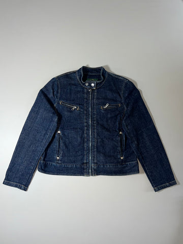 LRL Lauren Jeans Co. Denim Moto Jacket: women's (L)