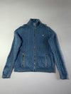 Lauren Ralph Lauren Blue Cable Knit Full-Zip Sweater (Gold Zips) Women’s (M)