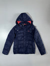 Puma Navy Blue Hooded Puffer Jacket  (S)