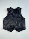 Vintage Last Rebels Black Leather Biker Vest (XL)