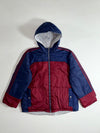 Vintage Adidas Reversible Puffer Jacket  Navy Maroon 3-Stripes (L)