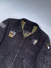 101st Airborne Military Patch Bomber Jacket  Multi-Patch Design (L)