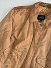 New Moves Tan Leather A-2 Style Bomber with Flap Pockets & Quilted Lining, (XS)