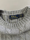 Polo Ralph Lauren Grey Cable Knit Crewneck Sweater (S/M)