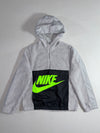 Nike Sherpa x Nylon Jacket  Grey/Black Colorblock, Neon Swoosh (S)