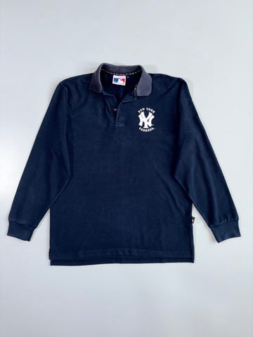 MLB New York Yankees Long Sleeve Polo Tee(XL)