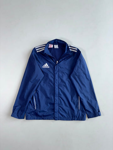 Adidas Navy Three-Stripe Rain Jacket (S)