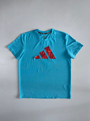 Adidas Combat Sports Camo Logo T-Shirt – Sky Blue (S)
