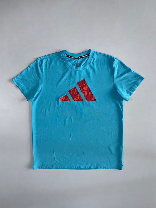 Adidas Combat Sports Camo Logo T-Shirt – Sky Blue (S)