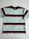 Carhartt WIP Multi-Stripe Crewneck T-Shirt – Mint/Navy/Rust (2XL)