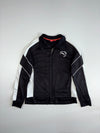 Puma Full Zip Track Jacket with Sleeve Panels – Black/White (S)