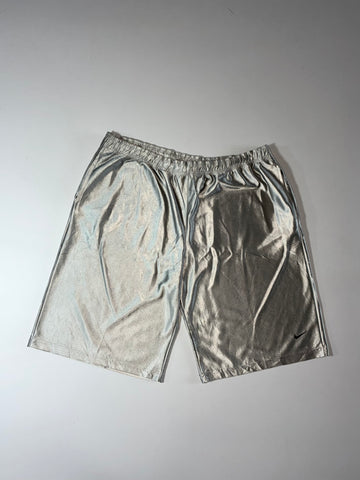 Nike Fit Dry Metallic Silver Basketball Shorts (W:36) (L:23)