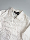 Harley-Davidson Women's Cream Belted Zip-Up Jacket (M)