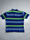 Polo Ralph Lauren Vintage Multistripe Polo T-Shirt | Red Pony Logo | Navy/Green/Blue (XL)