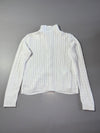 Lauren Ralph Lauren White Cable Knit Full-Zip Sweater Women’s(M)
