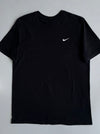 Nike Embroidered Swoosh T-Shirt – Black, Athletic Cut (M)