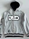 DDD Double Diamond | Grey Lightning Logo Zip Hoodie | (S/M)
