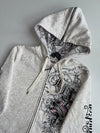 Harley-Davidson Tattoo Dagger Heart Zip Hoodie – Y2K Grey Script(S)