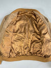 Vintage 80s Perfect Leather Italy Brown Leather Bomber – Asymmetric Snap Front (XL)
