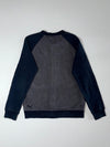Puma Varsity Snap Button Bomber Sweatshirt – Grey/Navy (S/M)