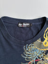 Big Train Osaka Navy Dragon Graphic Long Sleeve Tee (XL)