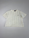 Polo Ralph Lauren Cable Knit Short Sleeve Sweater – Off White (M)